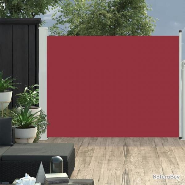 Auvent latral rtractable de patio 140x500 cm Rouge