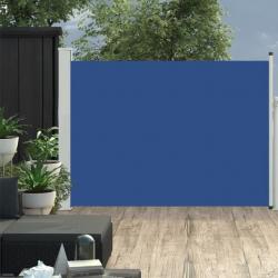 Auvent latéral voile rétractable de patio 100x500 cm Bleu 48384
