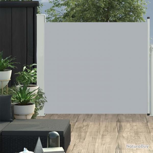 Auvent latral voile rtractable de patio 100x300 cm Gris 48374