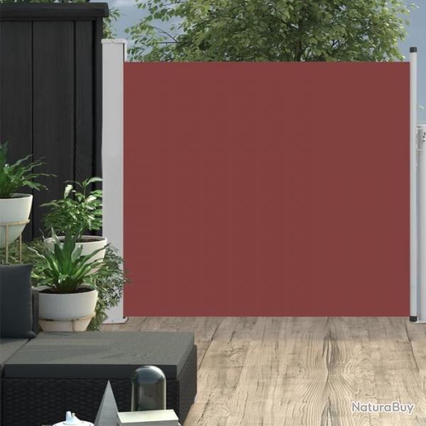 Auvent latral voile rtractable de patio 100x300 cm Marron 48375