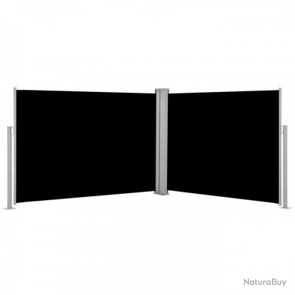 vidaXL Auvent latral rtractable Noir 100 x 1000 cm