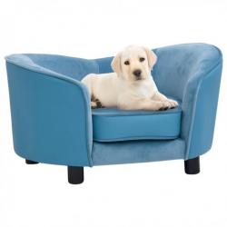 Canapé pour chien Turquoise 69x49x40 cm Peluche et similicuir 171037