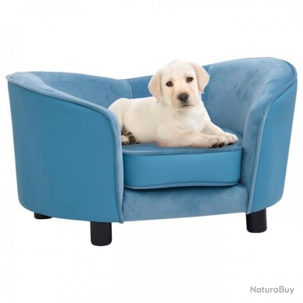 Canap pour chien Turquoise 69x49x40 cm Peluche et similicuir 171037