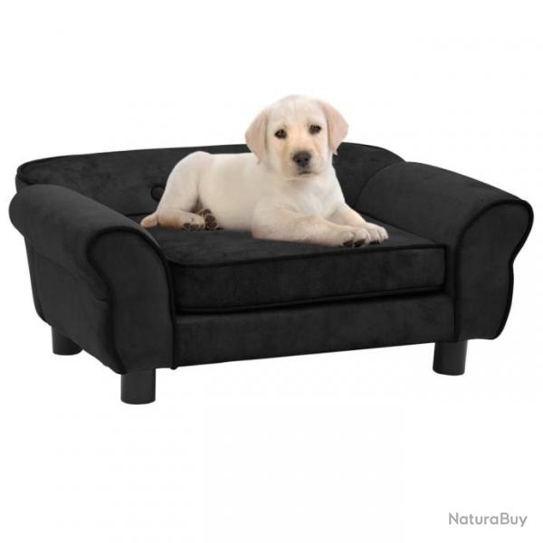 Canap pour chien Noir 72x45x30 cm Peluche 171038