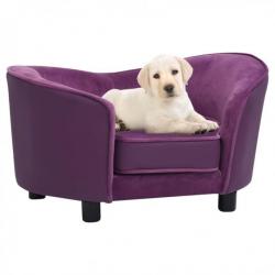 Canapé pour chien Bordeaux 69x49x40 cm Peluche et similicuir 171035