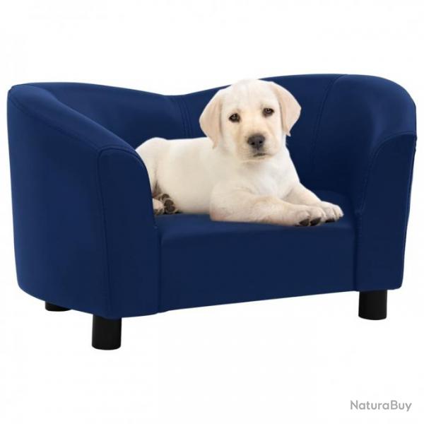 Canap pour chien Bleu 67x41x39 cm Similicuir 171028