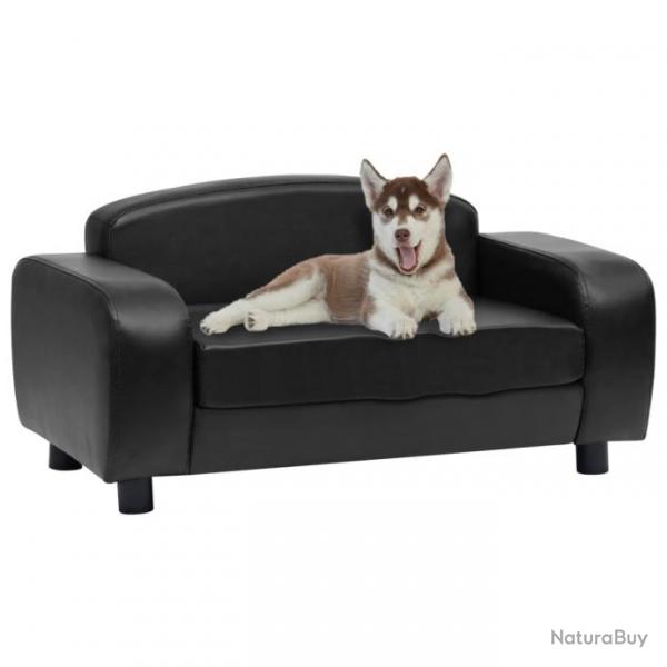 Canap pour chien Noir 80x50x40 cm Similicuir 170965