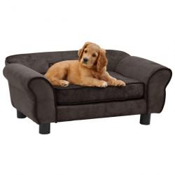 Canapé pour chien Marron 72x45x30 cm Peluche