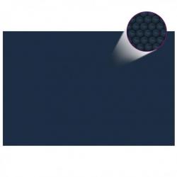 Film solaire de piscine flottant PE 600x400 cm Noir et bleu 92968