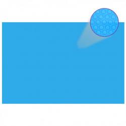 Couverture de piscine rectangulaire 600x400 cm PE Bleu 92959