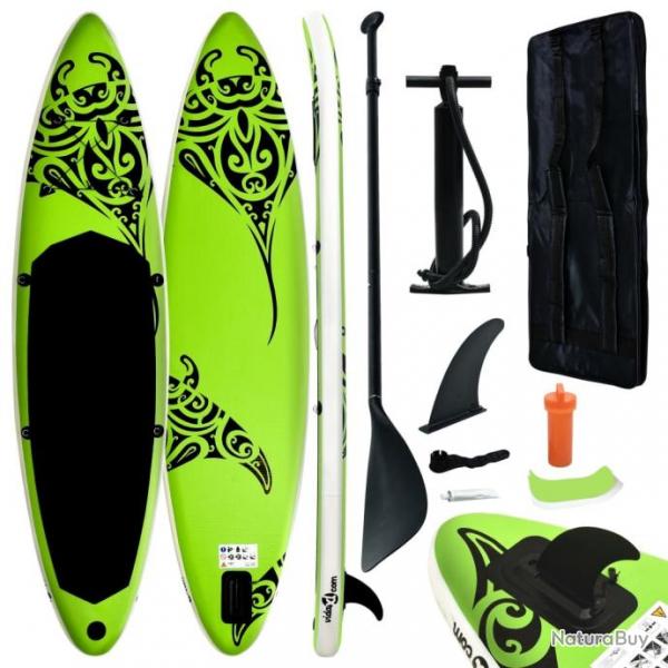 planche SUP gonflable 366x76x15 cm Vert 92742