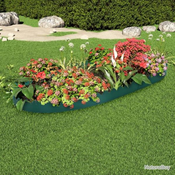 Bordures de jardin 10 pcs Vert 65x15 cm PP 48234