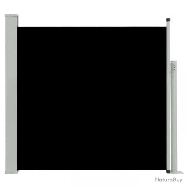 Auvent latral voile rtractable de patio 170x300 cm Noir 48364