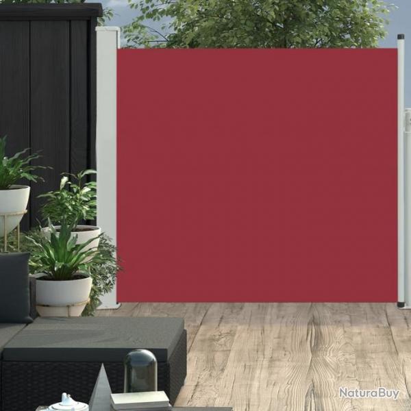 Auvent latral voile rtractable de patio 170x300 cm Rouge 48367
