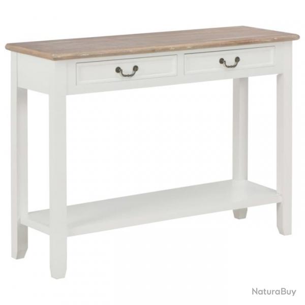 Table console Blanc 110x35x80 cm Bois 249901