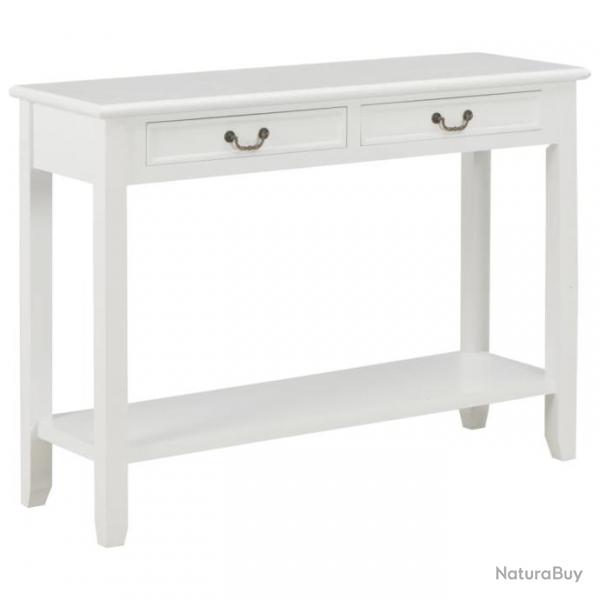 Table console Blanc 110x35x80 cm Bois 249900