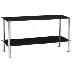 Table basse Noir 110x43x60 cm Verre trempé 249536