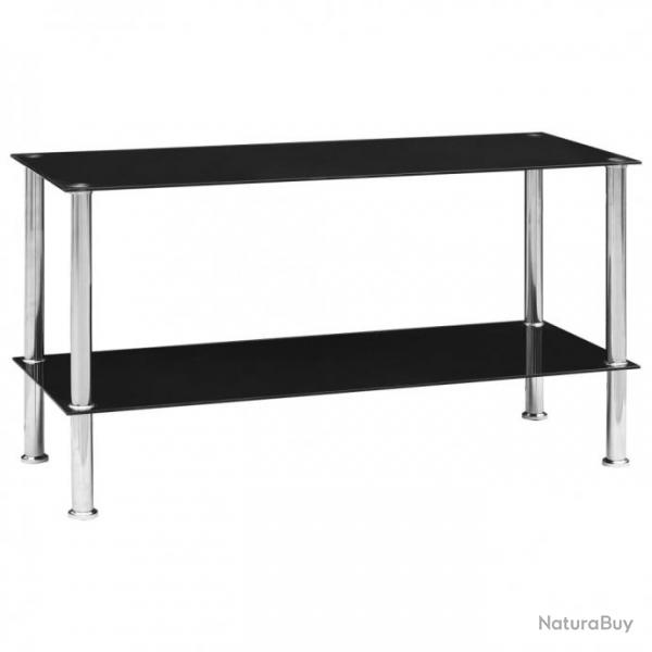 Table basse Noir 110x43x60 cm Verre tremp 249536