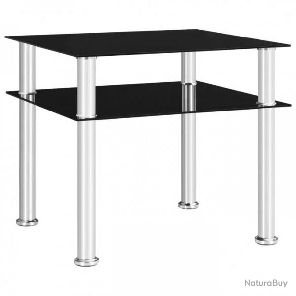Table d'appoint Noir 45x50x45 cm Verre tremp 249530