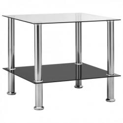 Table d'appoint Transparent 45x50x45 cm Verre trempé 249529