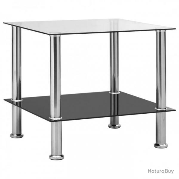 Table d'appoint Transparent 45x50x45 cm Verre tremp 249529
