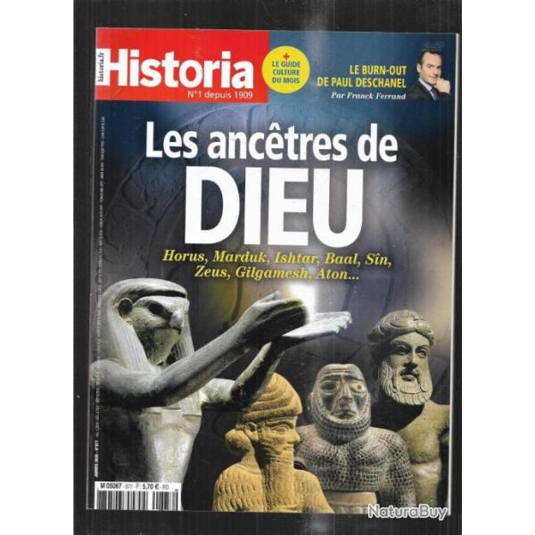 historia n877 les anctres de dieu horus, aton, zeus , burn out de paul deschanel janvier 2020