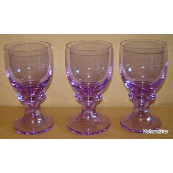 lot de 3 verre  vin