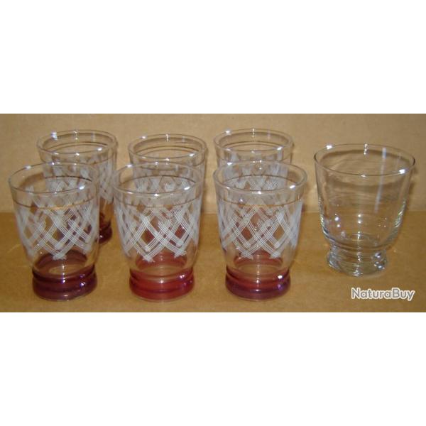 lot de 7 verres  digestif