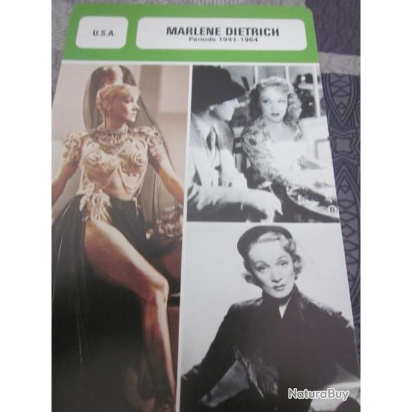 fiche cinema  marlene dietrich