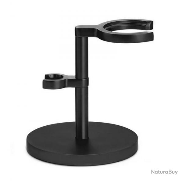 Support set de rasage pour rasoir / blaireau "Rocca", Finition DLC noir [Mhle]