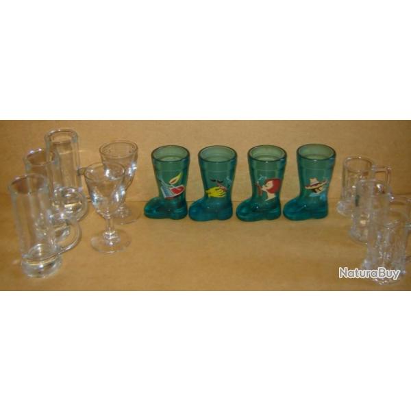 lot de 12 verres  liqueur