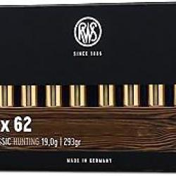 RWS 9.3x62 UNI Classic 293 gr Boîte de 20