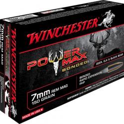 Winchester 7 mm Rem. Mag. Power Max Bonded 150 gr Boîte de 20