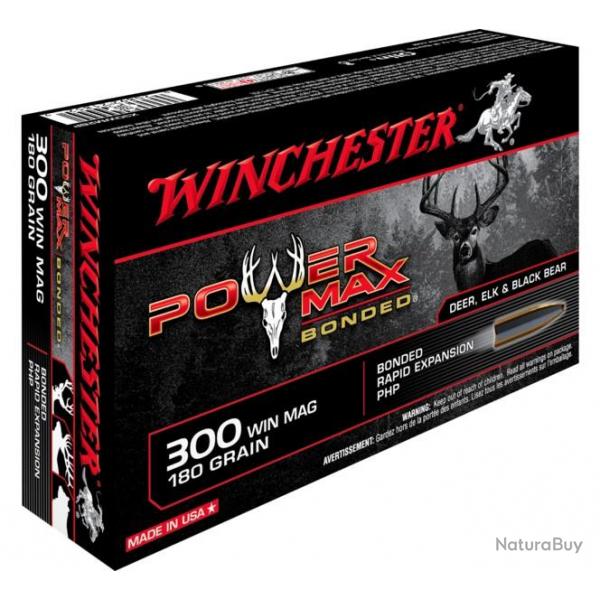 Winchester .300 Win. Mag. Power Max Bonded 180 gr Bote de 20
