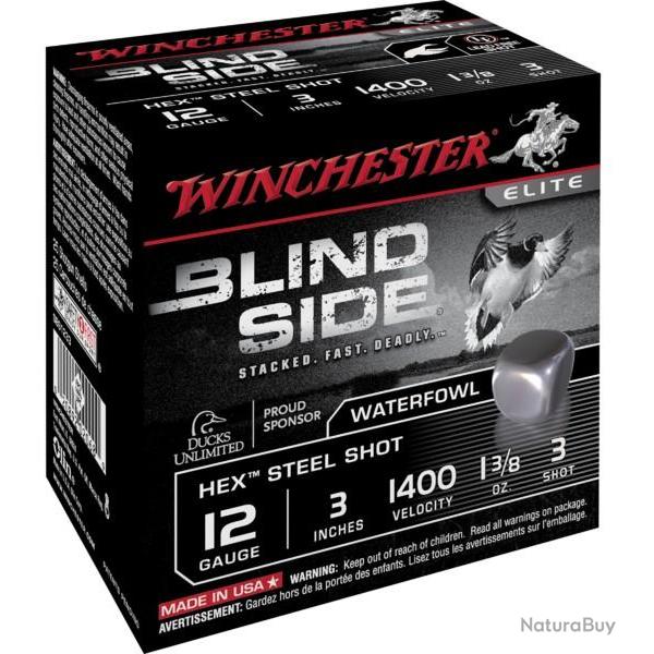 Winchester Blind Side HP C.12/76 39g cartouche acier* 3 Bote de 25