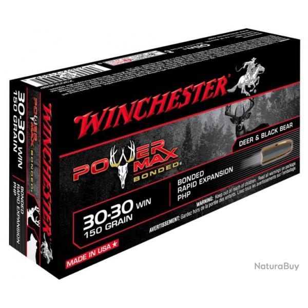 Winchester .30-30 Win. Power Max Bonded 150 gr Bote de 20