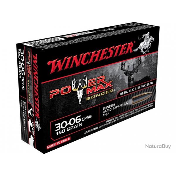 Winchester .30-06 Power Max Bonded 180 gr Bote de 20