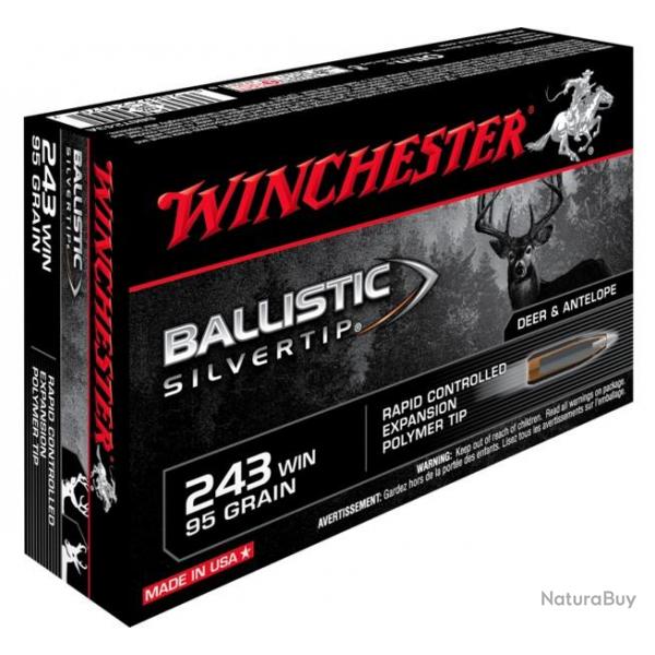 Winchester .243 Win. Ballistic Silvertip 95 gr Bote de 20