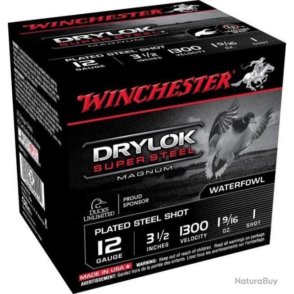 Winchester Drylok HP C.12 89 44g cartouche acier Bote de 25