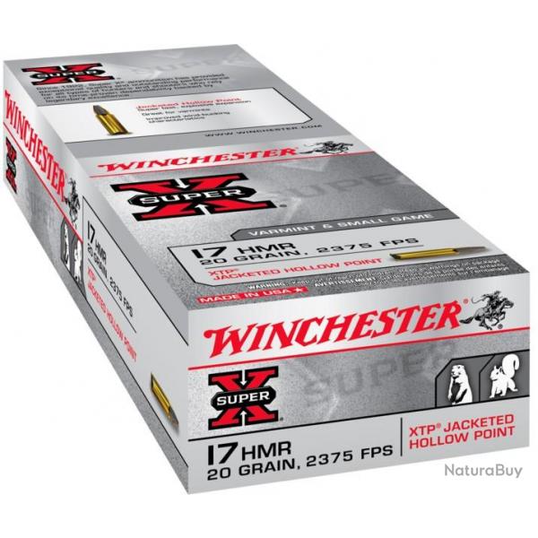 Winchester .17 HMR Super-X Varmint 20 gr* Bote de 50