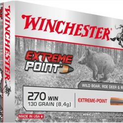 Winchester .270 Win. Extreme Point 130 gr Boîte de 20