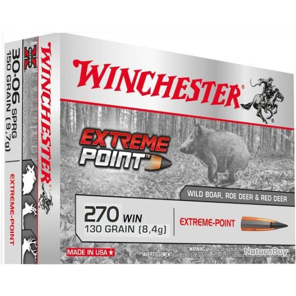 Winchester .270 Win. Extreme Point 130 gr Bote de 20