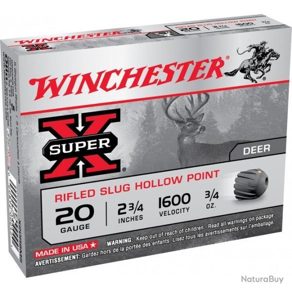 Winchester Super X Hollow Point C.20/70 cartouche  balle* Bote de 5