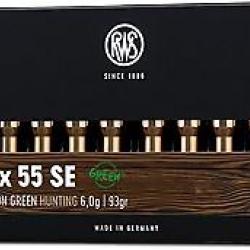 RWS 6.5x55 EVO Green 93 gr sans plomb Boîte de 20