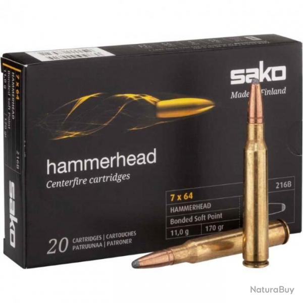 Sako 7x64 Hammerhead 170 gr Bote de 20