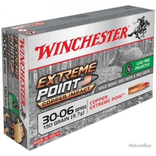 Winchester .30-06 Extreme Point Copper Impact 150 gr sans plomb Bote de 20