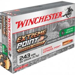 Winchester .243 Win. Extreme Point Copper Impact 85 gr sans plomb Boîte de 20