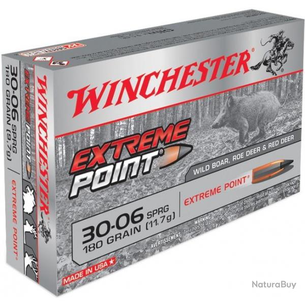 Winchester .30-06 Extreme Point 180 gr Bote de 20