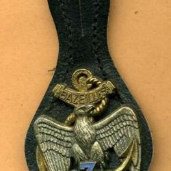 Insigne 3° RIMa  -  3° Régiment d'Infanterie de Marine   (avec cuir)