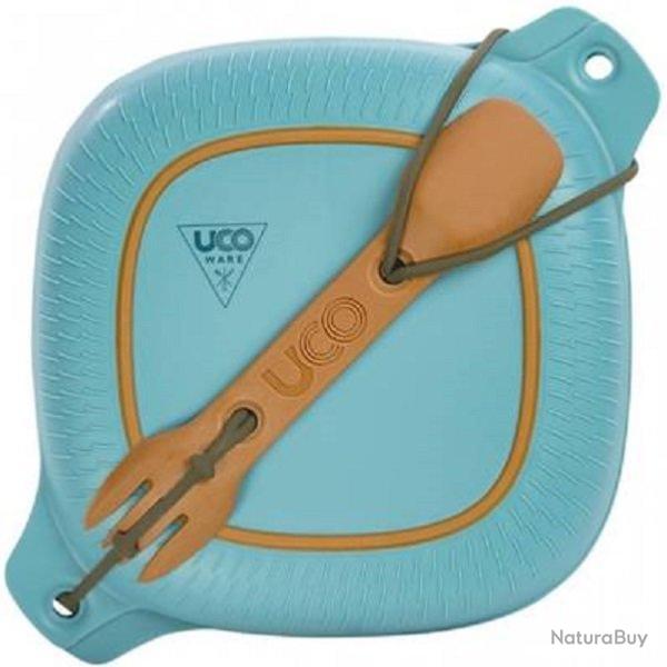MESSKIT Popote hermtique haute rsistance, set 4 pices - bleu